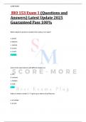 BIO 153 Exam 1 &lpar;Questions and  Answers&rpar; Latest Update 2025  Guaranteed Pass 100&percnt;