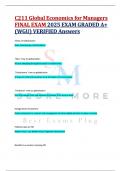 C211 Global Economics for Managers  FINAL EXAM 2025 EXAM GRADED A&plus; &lpar;WGU&rpar; VERIFIED Answers