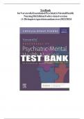 Test Bank for Varcarolis Essentials of Psychiatric Mental Health Nursing 5th Edition Fosbre-latest version &lpar;1-28chapters&rpar; questions and answers 2023&sol;2024