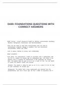 D439&colon; FOUNDATIONS QUESTIONS WITH CORRECT ANSWERS