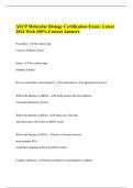ASCP Molecular Biology Certification Exam &vert; Latest 2024 With 100&percnt; Correct Answers