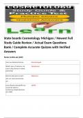 State boards Cosmetology Michigan &sol; Newest Full Study Guide Review &sol; Actual Exam Questions Bank &sol; Complete Accurate Quizzes with Verified Answers