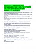 PROPERTY AND CASUALTY PRINCIPLES STUDY HELP CHAPTERS &num;1-4 EXAM QUESTIONS WITH COMPLETE ANSWERS 