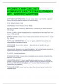 PROPERTY AND CASUALTY INSURANCE BASICS EXAM QUESTIONS WITH CORRECT ANSWERS