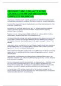  PROPERTY AND CASUALTY EXAM- LOUISIANA EXAM QUESTIONS WITH COMPLETE SOLUTIONS