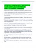 GENERAL INSURANCE PROPERTY & CAUSALITY LOUISIANA EXAM QUESTIONS AND ANSWERS