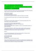 FX LOUISIANA PROPERTY COMMERCIAL EXAM QUESTIONS WITH CORRECT ANSWERS