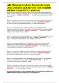 ATI Maternal Newborn Proctoredn Exam 2025 Questions and Answers with complete solution Covers2025Graded A&plus;&rpar;