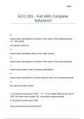 ECO 201 - Full With Complete Solutions&excl;&excl;