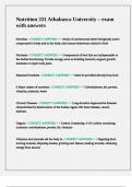 Nutrition 331 Athabasca University &ndash; exam with answers