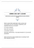 AMMO CDC SET 1 EXAM 2025 WITH GUARANTEED ACCURATE ANSWERS &vert;VERIFIED