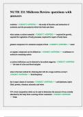 NUTR 331 Midterm Review questions with answers