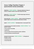 Jersey College Nutrition Chapter 2 QUESTIONS WITH ANSWERS