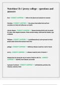 Nutrition Ch 1 jersey college &ndash; questions and answers&period;