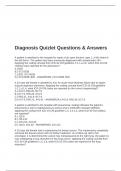Diagnosis Quizlet Questions & Answers