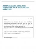 PHARMACOLOGY D441 WGU QUESTIONS WITH 100&percnt; SOLVED ANSWERS&excl;&excl;