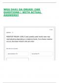 WGU D441 OA DRUGS &vert;268 QUESTIONS &vert; WITH ACTUAL ANSWERS&excl;&excl;