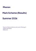 A-Level EDEXCEL 2026 Biology A &lpar;Salters Nuffield&rpar; Paper 2 Mark Scheme