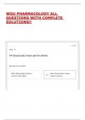 WGU PHARMACOLOGY ALL QUESTIONS WITH COMPLETE SOLUTIONS&excl;&excl;