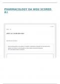 PHARMACOLOGY OA WGU SCORED A&plus;