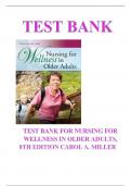 test bank for nursing for wellness in older adults 8th edition carol a miller