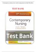 TEST BANK-Contemporary nursing issues trends management test bank 8th edition