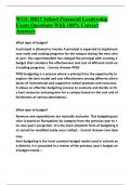 WGU D023 School Financial Leadership Exam Questions With 100&percnt; Correct Answers 