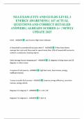 NEA EXAM &lpar;CITY AND GUILDS LEVEL 3 ENERGY AWARENESS&rpar; &vert; 147 ACTUAL QUESTIONS AND CORRECT DETAILED ANSWERS &vert; ALREADY SCORED A&plus; &vert; NEWLY UPDATE 2025