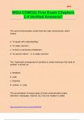 WGU COM101 First Exam Chapters 1-4 Verified Answers&excl;&excl;