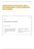 CHARLESTON TOUR GUIDE TEST &vert; 525 QUESTIONS &vert; WITH COMPLETE SOLUTIONS&excl;&excl;