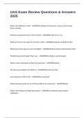 UAS Exam Review Questions & Answers 2025