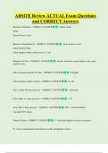 ABSITE Review ACTUAL Exam Questions and CORRECT Answers