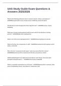 UAS Study Guide Exam Questions & Answers 2025&sol;2026 
