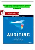 TEST BANK Auditing&colon; A Practical Approach with Data Analytics 2nd Edition by Laura Davis Wiley&comma; Johnson and Moroney All Chapters 1-16 Complete Newest Edition Instant Download PDF