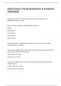 UAS Exam 2 Final Questions & Answers 2025&sol;2026