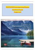 Test bank for focus on personal finance 7th edition by jack r Kapoor and Dlabay Chapters 1-14 covered ISBN&colon;9781260772371 Newest Version