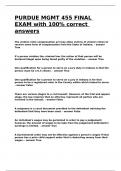 PURDUE MGMT 455 FINAL EXAM with 100- correct answers&period;