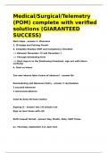 Medical-Surgical RN A Prophecy Relias complete with verified solutions &lpar;GIARANTEED SUCCESS&rpar;&period;Medical-Surgical RN A Prophecy Relias complete with verified solutions &lpar;GIARANTEED SUCCESS&rpar;&period;