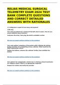 RELIAS MEDICAL SURGICAL TELEMETRY EXAM 2024 TEST BANK COMPLETE QUESTIONS