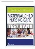  TEST BANK FOR Davis Advantage for Maternal Child Nursing Care 3rd Edition &vert; COMPLETE GUIDE &vert;100&percnt; VERIFIED &vert; A&plus; GRADE