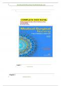 COMPLETE TEST BANK&colon; Medical-Surgical Nursing&colon; Critical Thinking in Client Care 4th Edition by Priscilla LeMone Latest Update