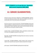  ANCC PMHNP Cert Exam Review  Questions with correct responses 2025-2026&period;  A&plus; GRADE GUARANTEED&period;