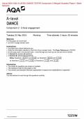 Actual 2024 AQA A-LEVEL DANCE 7237&sol;W Component 2 Merged Question Paper &plus; Mark  Scheme