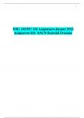 NSG 530&sol;NU 530 Assignment- January 2025 Assignment title&colon; AACN Essential Domains