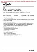 Actual 2024 AQA AS ENGLISH LITERATURE B 7716/2B Paper 2B Merged Question Paper  + Mark Scheme