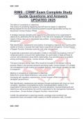 RIMS - CRMP Exam Complete Study Guide Questions and Answers UPDATED 2025