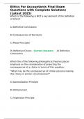 Ethics For Accountants Final Exam Questions with Complete Solutions &lpar;Latest 2025&rpar;&period;