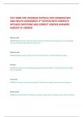 TEST BANK FOR CANADIAN PHYSICAL 2025 EXAMINATION AND HEALTH ASSESSMENT 4TH EDITION WITH COMPLETE DETAILED QUESTIONS AND CORRECT VERIFIED ANSWERS ALREADY A&plus; GRADED