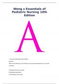 Wong s Essentials of Pediatric Nursing 10th Edition Hockenberry Rodgers Wilson &lpar;chapter 7&rpar; Maternal and Pediatric Nursing Care Clinical Questions and Answers&lpar; Verified Answers&rpar; Latest Update 2025