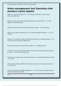 Arbys management test Questions And Answers Latest Update 